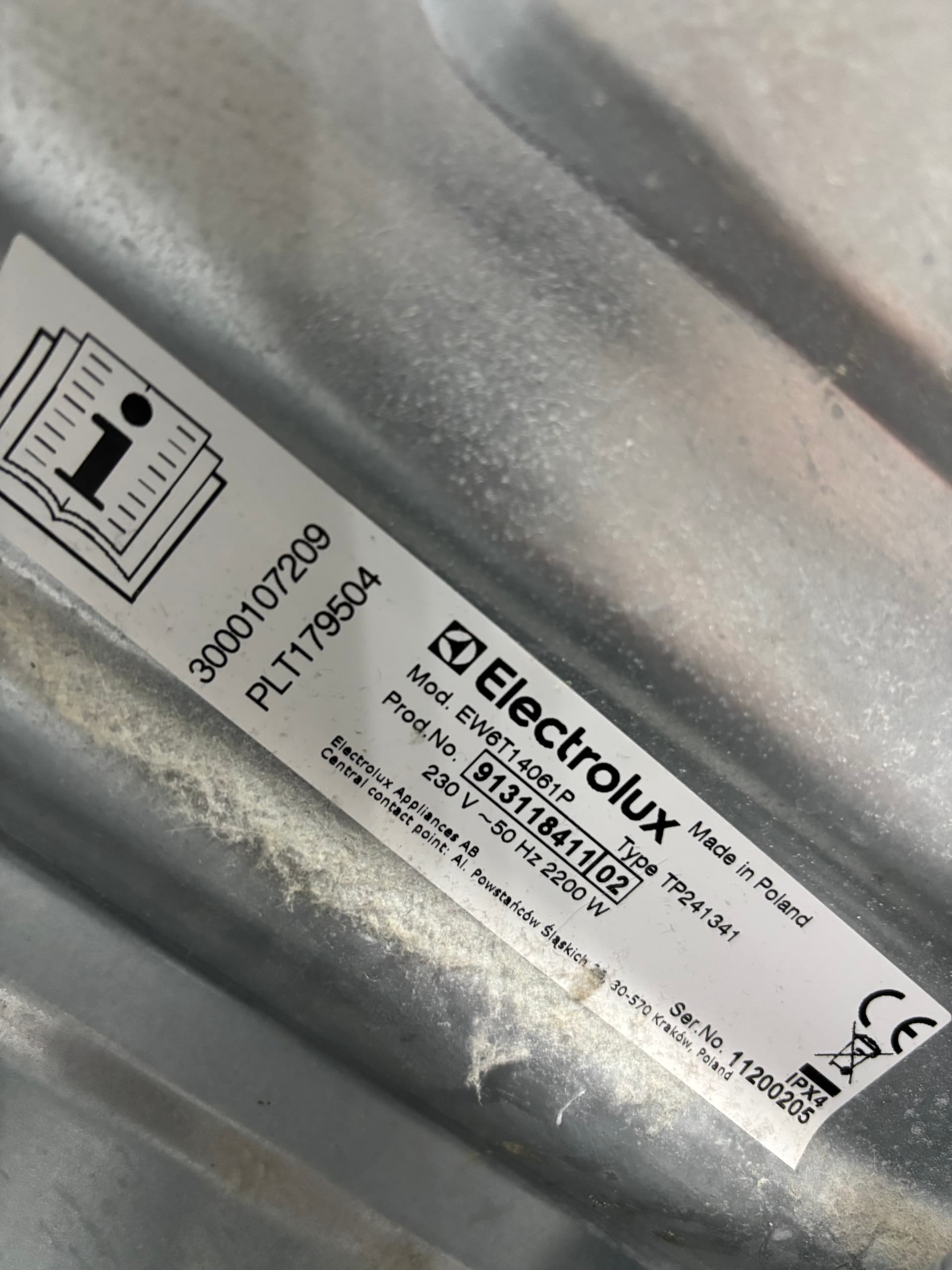 Пральна машина Electrolux EW6T14061P