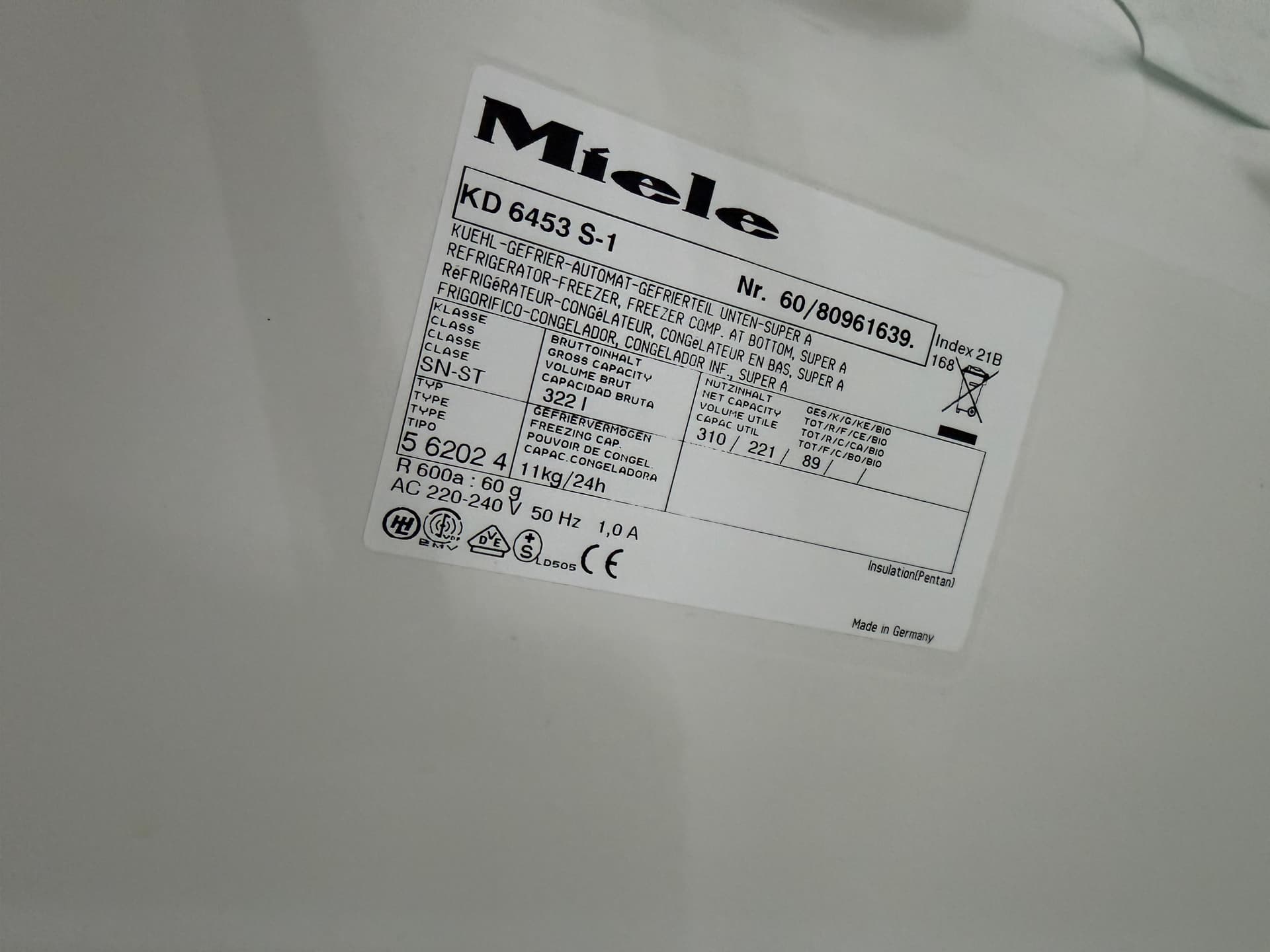 Холодильник Miele KD 6453 S-1