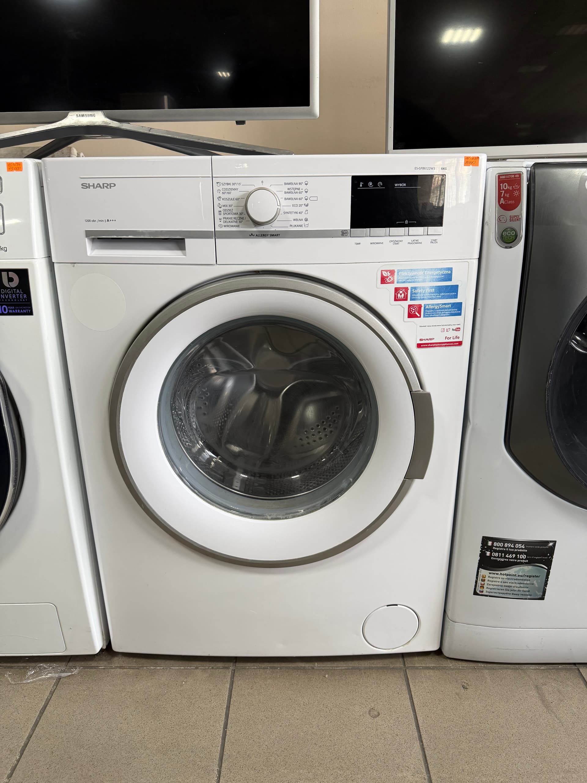 Пральна машина Sharp ES-GFB6122W3-PL