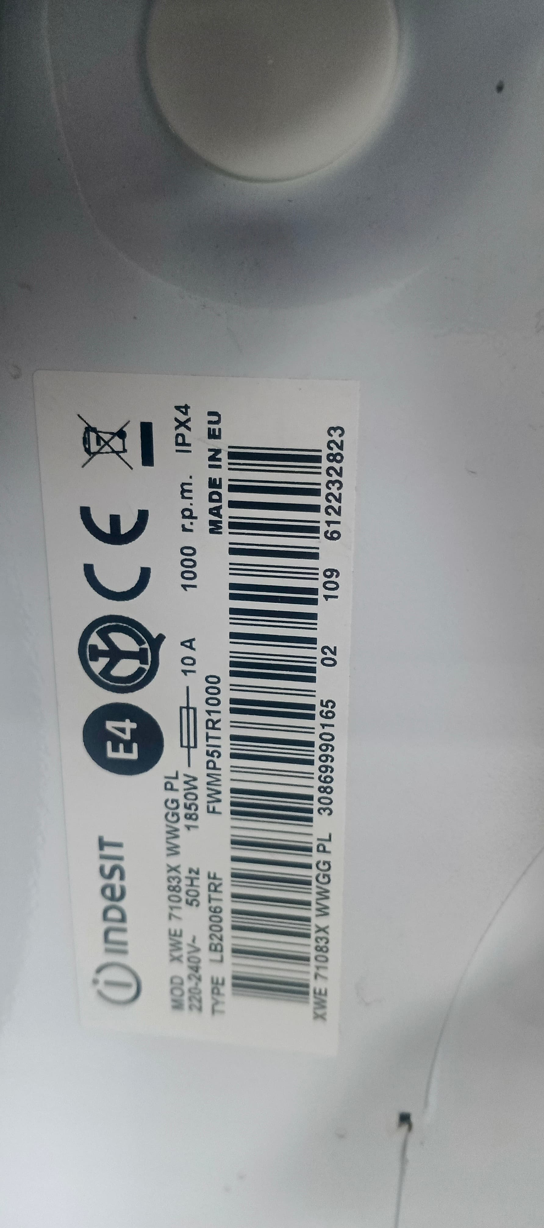 Пральна машина Indesit XWE 71083X WWGG PL