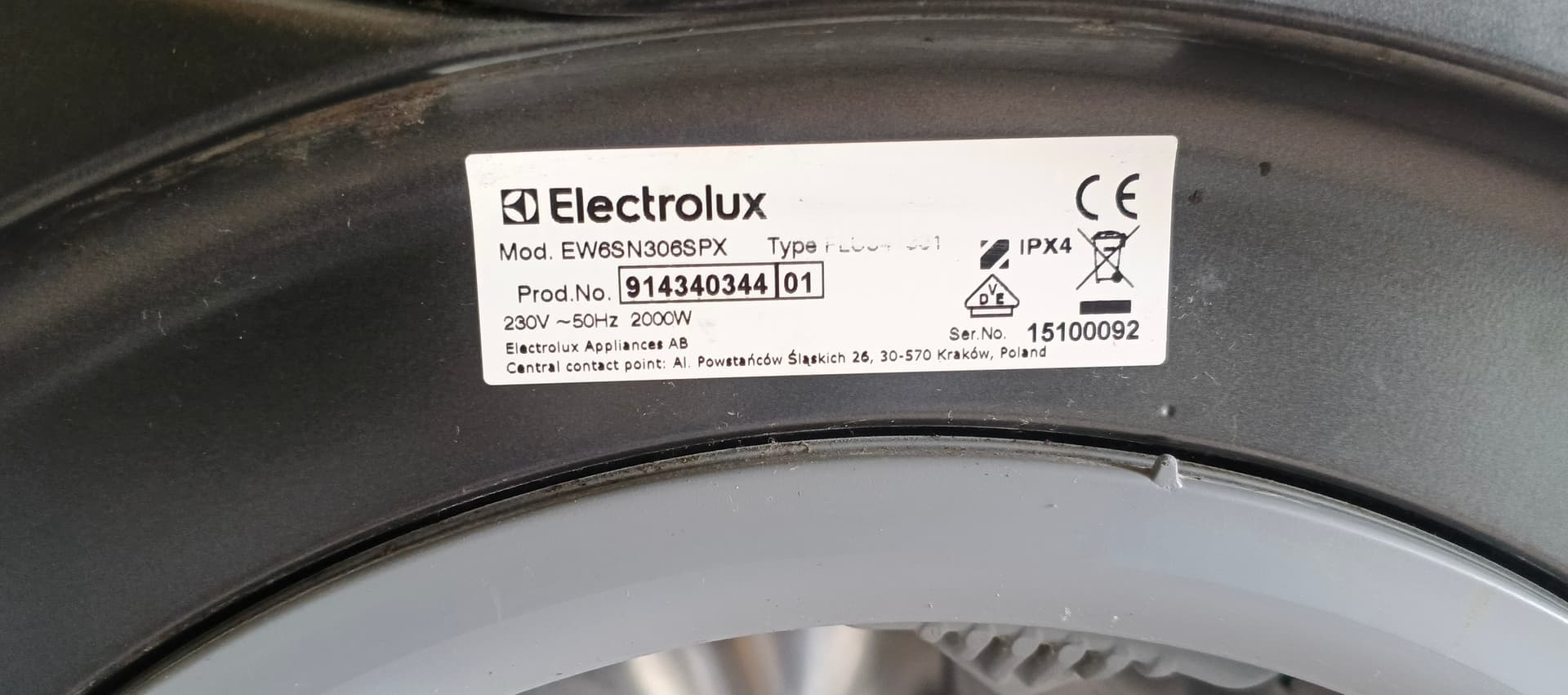 Пральна машина Electrolux EW6SN306SPX