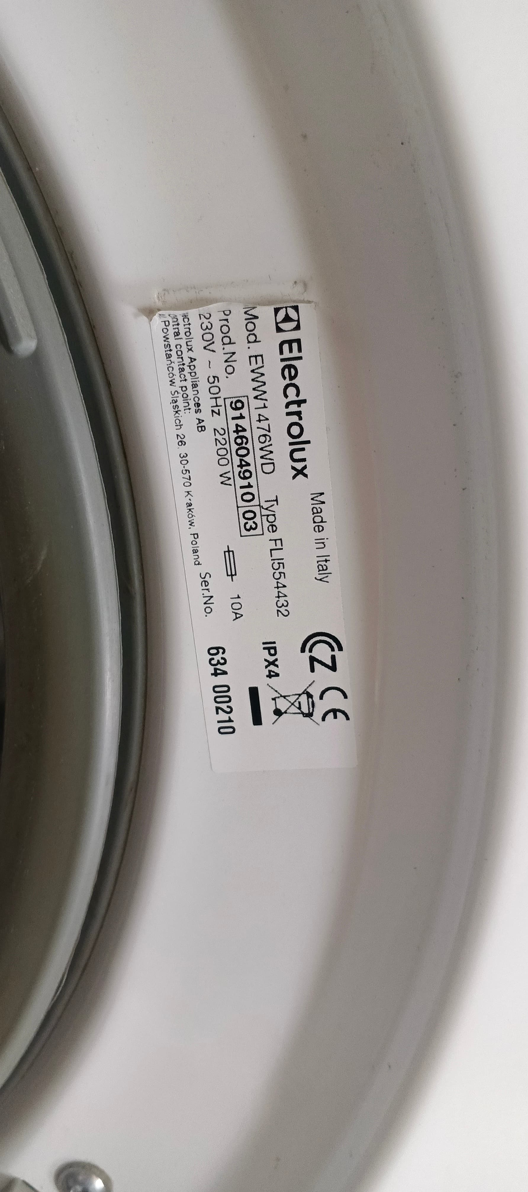 Прально плюс сушильна машина Electrolux EWW1476WD