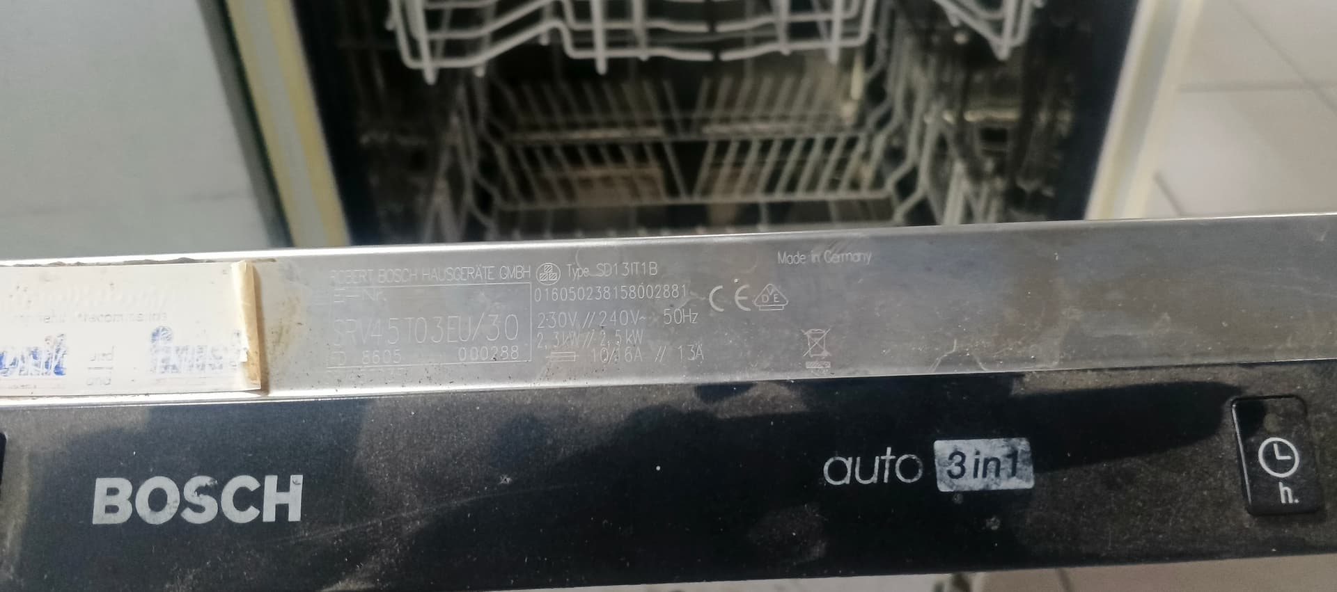 Посудомийна машина Bosch SRV45T03EU/30