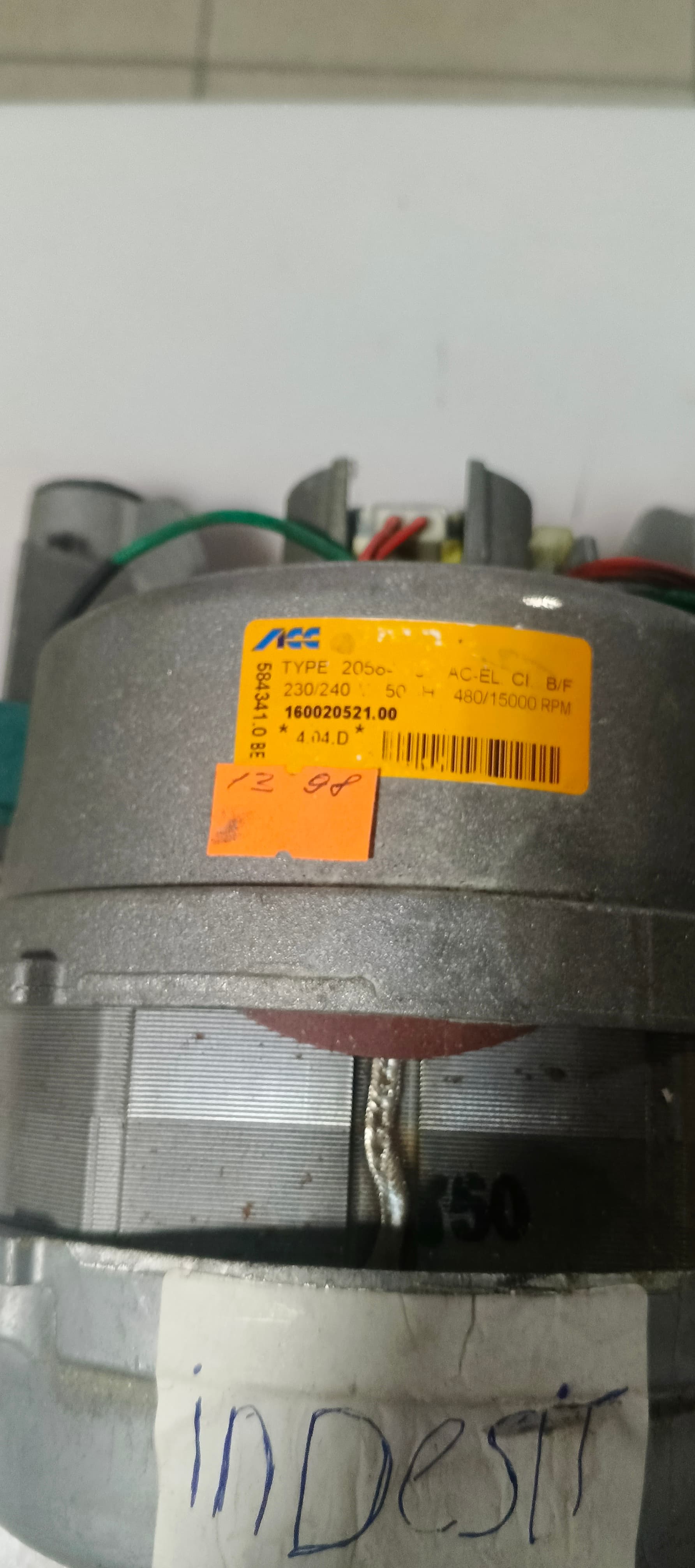 Б/у МОТОР для пральної машини Indesit 480/15000RPM