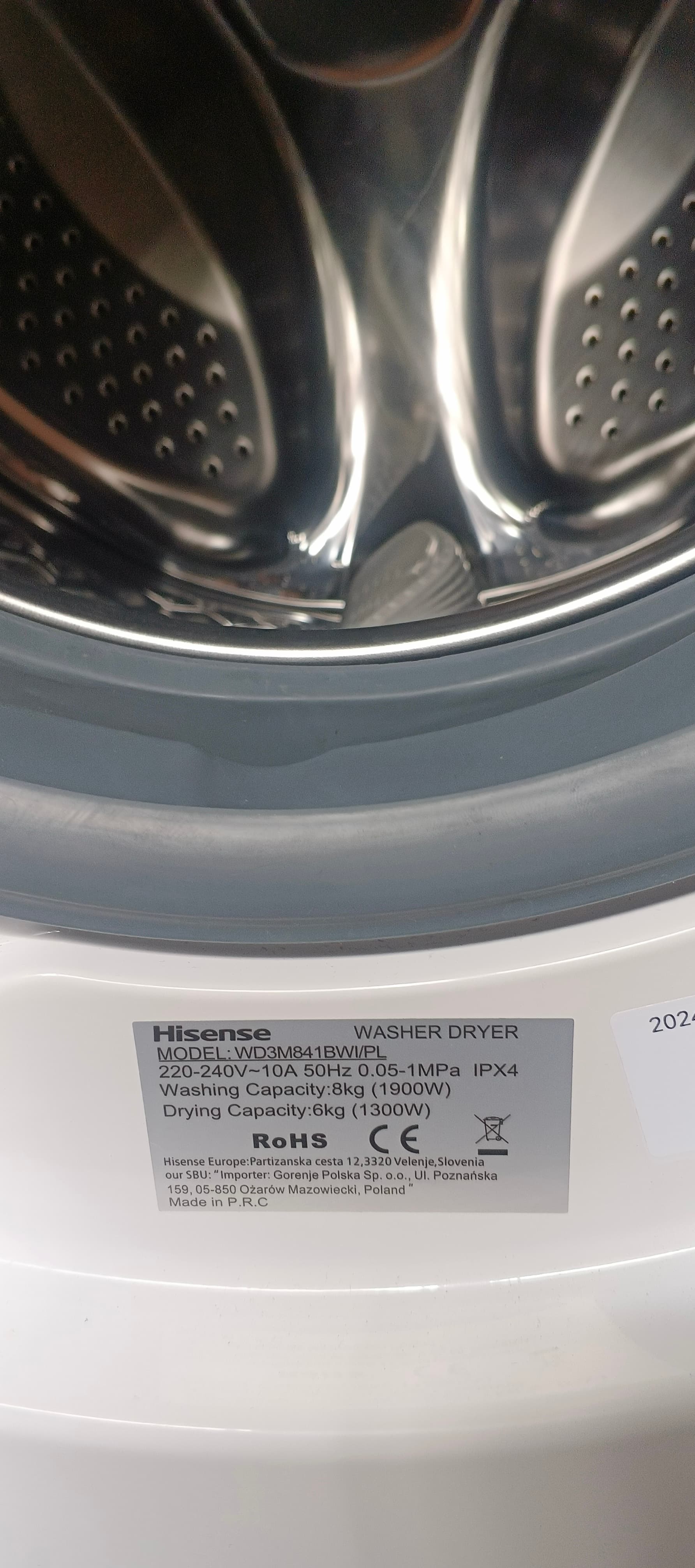 Прально сушильна машина Hisense WD3M841BWI/PL