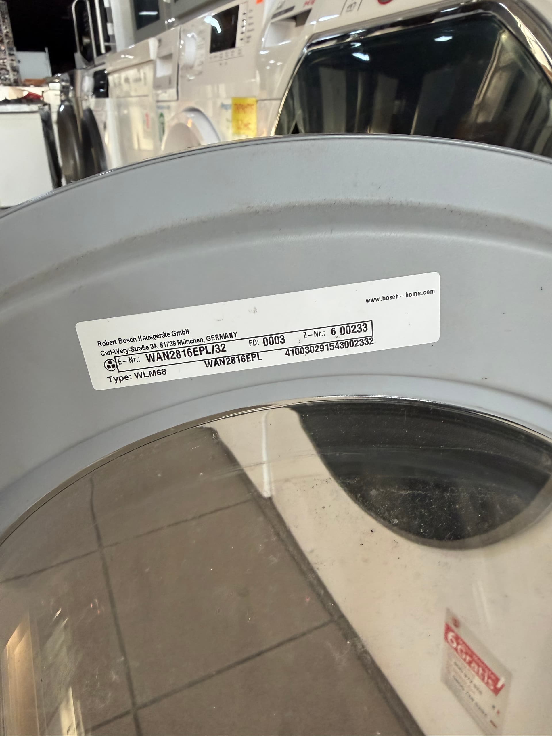 Пральна машина Bosch WAN2816EPL/32