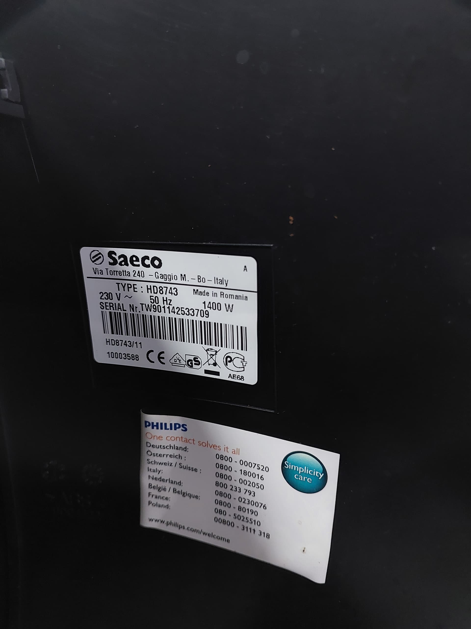 Кавоварка Saeco HD8743