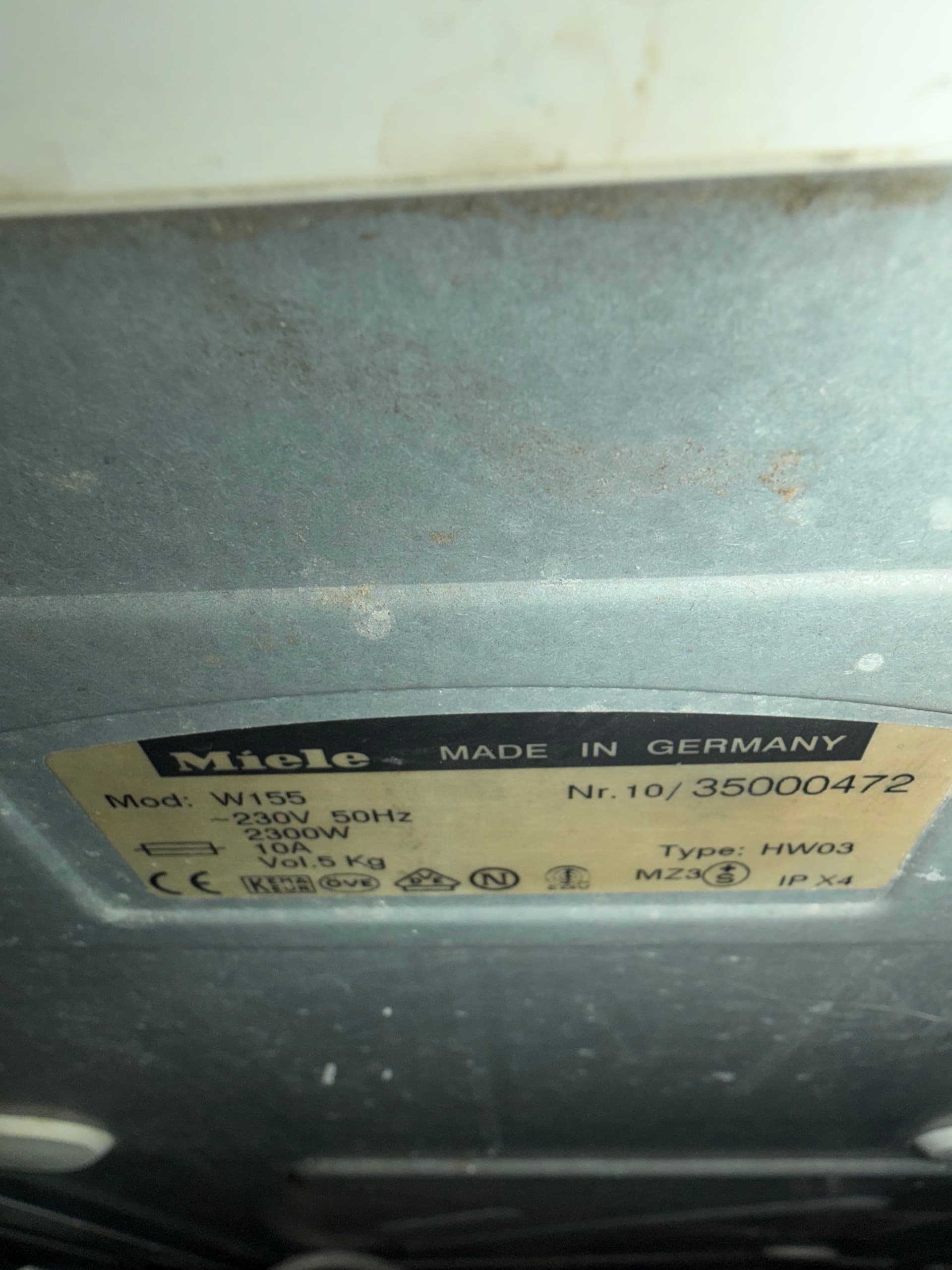 Пральна машина Miele W155