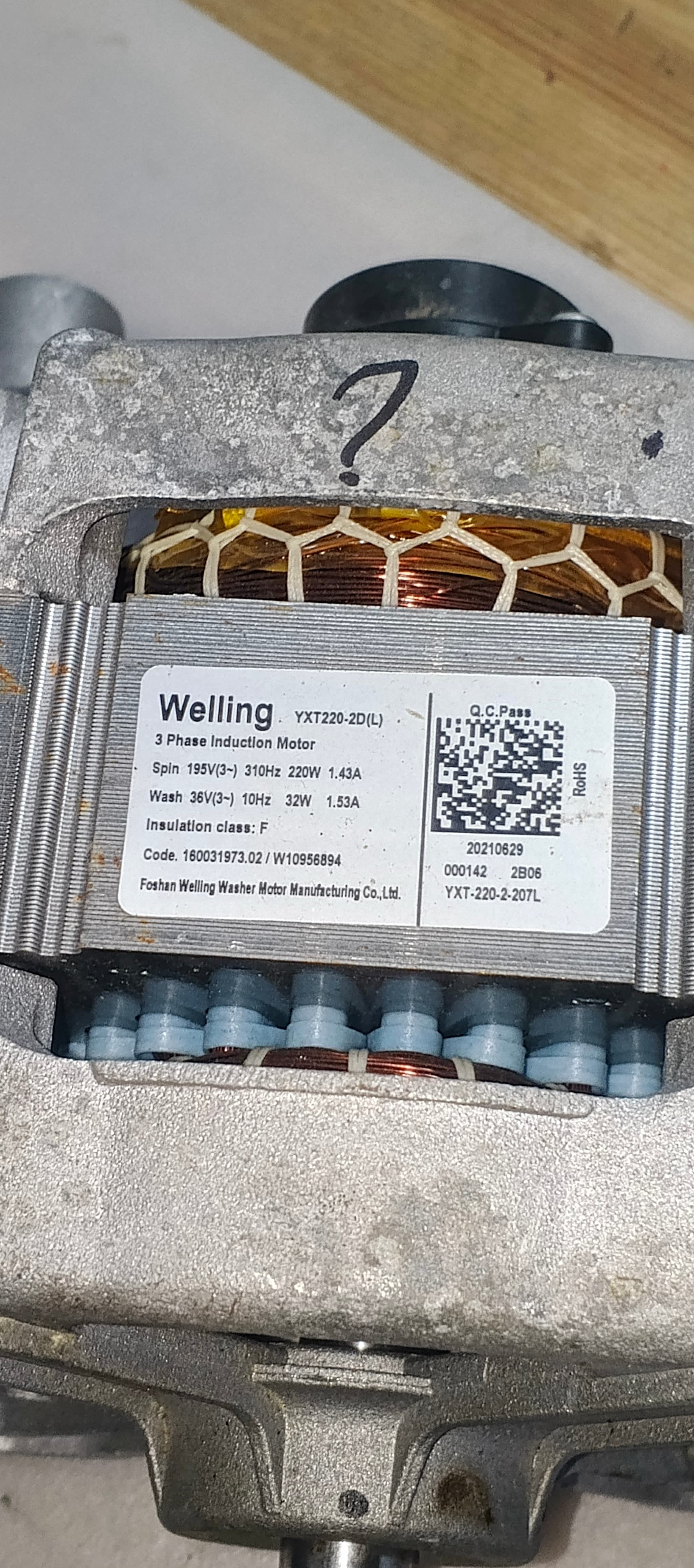Б/у Трифазний асинхронний двигун для пральної машини Whirlpool 220w