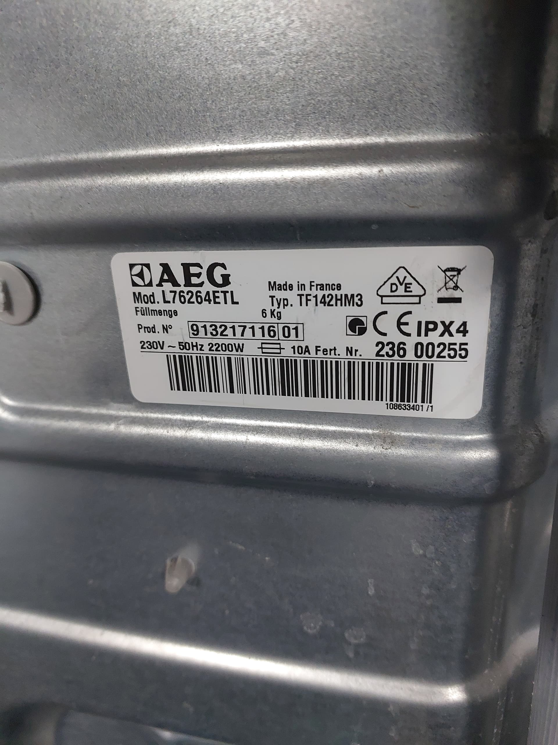 Пральна машина AEG L76264ETL