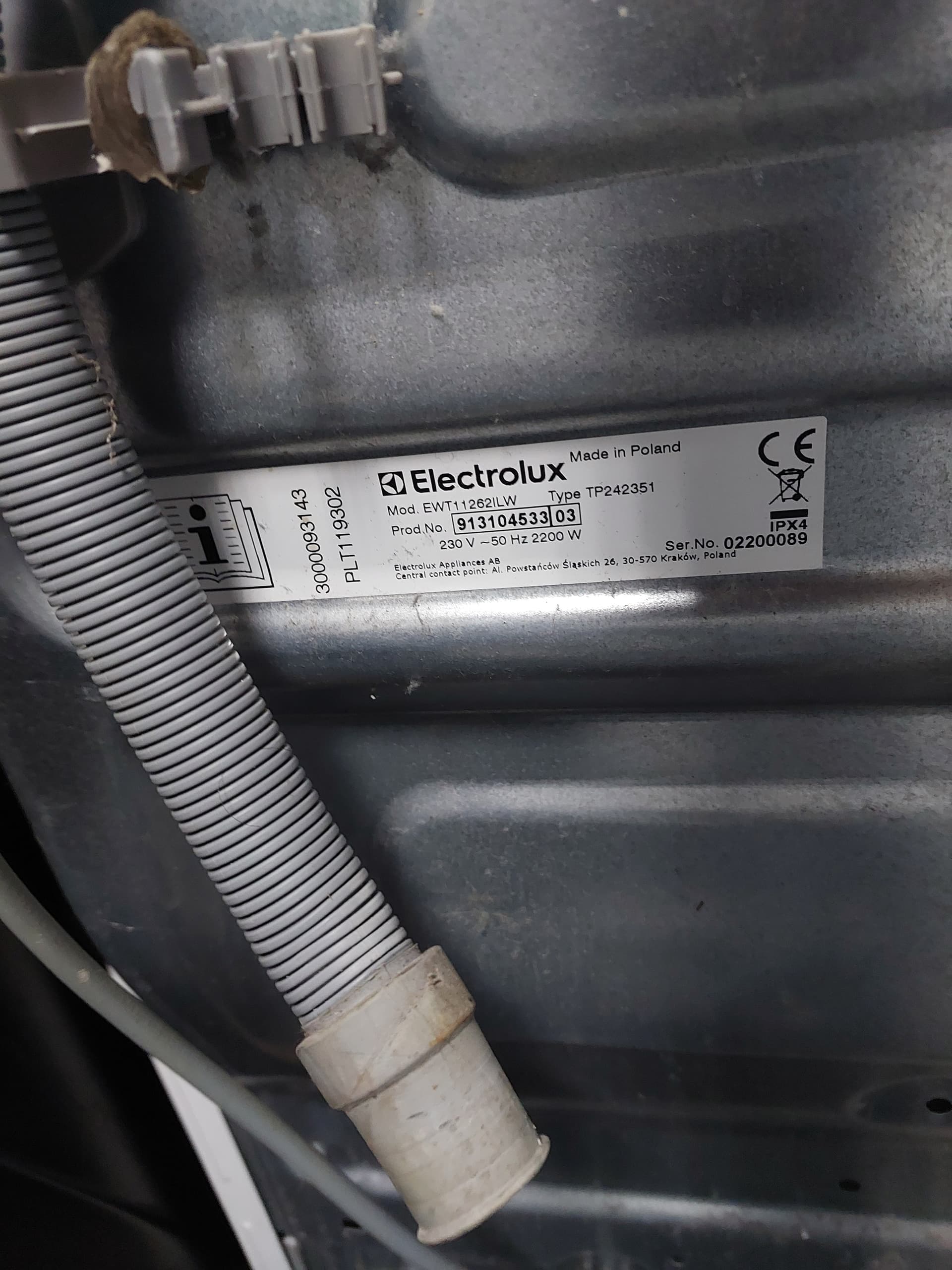Пральна машина Electrolux EWT11262ILW